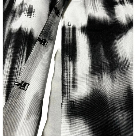 Chicos White Black Blazer Lined Hook & Eye Shoulder Pads Size 2 Large 10/12 - Picture 9 of 9